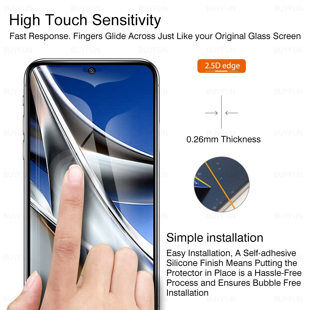 Set 2 Kính Cường Lực Bảo Vệ Màn Hình Điện Thoại Dành Cho Poco X4 Pro 5G X4 X3nfc X3pro X3 gt F3 Poco M4 M3 Pro 5G