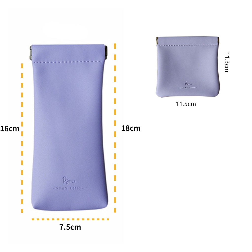 Ví Da Mềm Mini Đựng Son Môi Tai Nghe Thời Trang Cho Nữ