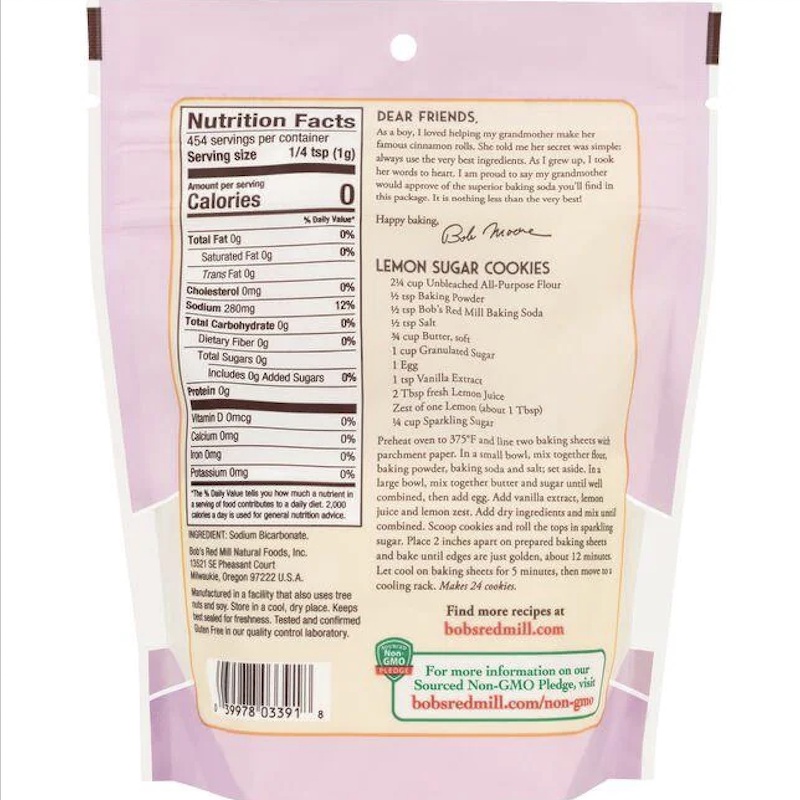MUỐI NỞ CHẤT LƯỢNG CAO Bob's Red Mill Baking Soda, Non GMO, Glute Free, ĂN KIÊNG KOSHER, 454g