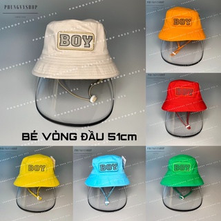 Bé 2-4 Tuổi Vòng đầu 51cm Mũ CHỐNG GIỌT BẮN cho bé trai thêu BOYTRON- Nón