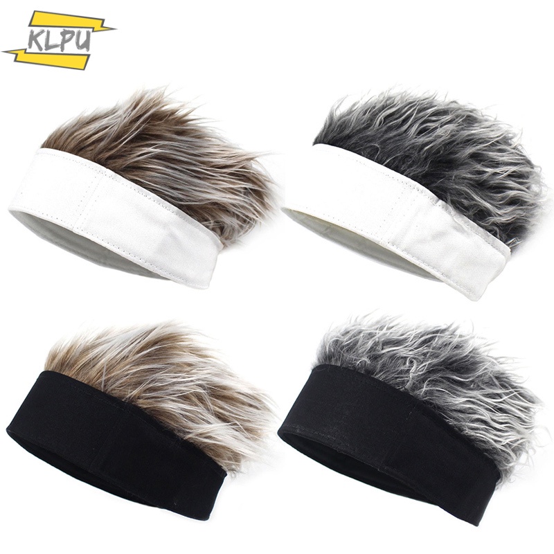 Mũ Beanie Mềm Thoáng Khí Gắn Tóc Giả Vui Nhộn Cho Nam Nữ