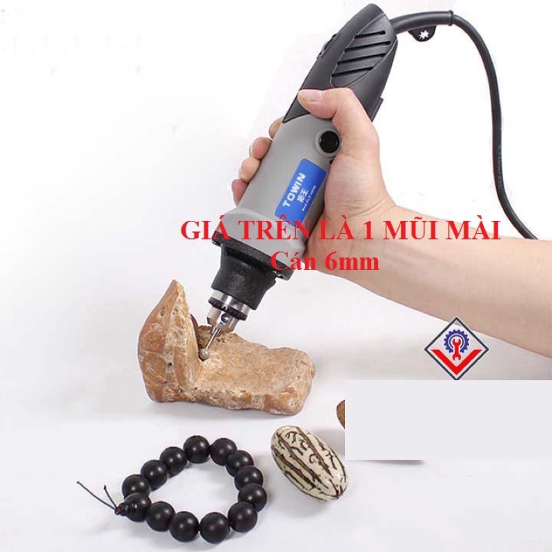 Mũi mài khắc đầu kim cương (cán 3ly / 6ly) / Mũi mài hợp kim