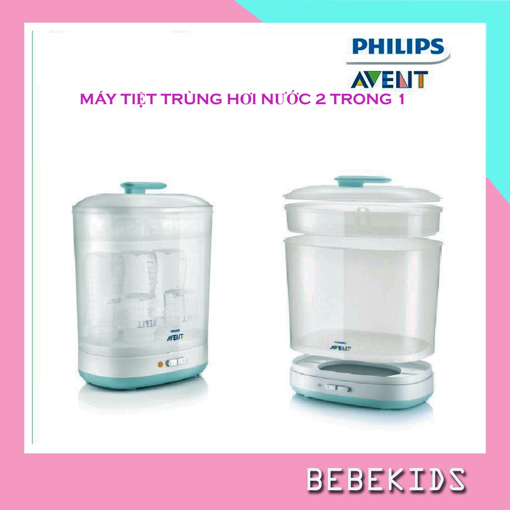 Máy tiệt trùng bình sữa 2 trong 1 Philips Avent SCF922/03 (Hàng thanh lý)