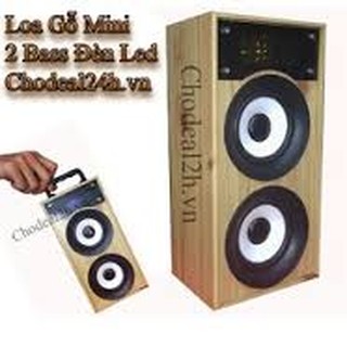 Loa Bluetooth bằng gỗ 2 Bass
