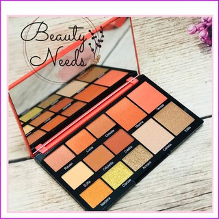 Bảng Phấn Mắt Má Hồng Kèm Tạo Khối Sivanna Tông Đỏ Cam HF3013 Passion No.01 Thailand