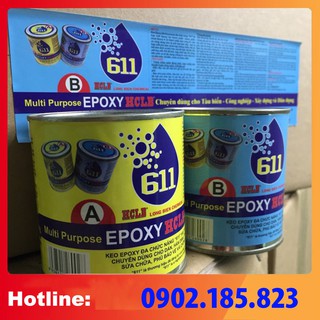 sx - KEO ĐA NĂNG HAI THÀNH PHẦN Epoxy 611 - 675g, HCLB, SIÊU CHẮC BỀN dán cấy sắt râu vào tường, cấy bu-lông, Chống thấm