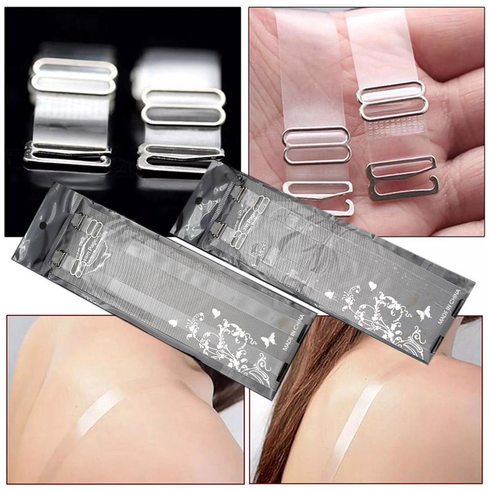 1 Cặp Dây Áo Ngực Trong Suốt Chống Trượt Bằng Thép Không Gỉ A8Q5