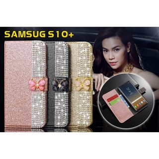 Samsung s10plus - ốp bao da lấp lánh dành cho samsung s10plus