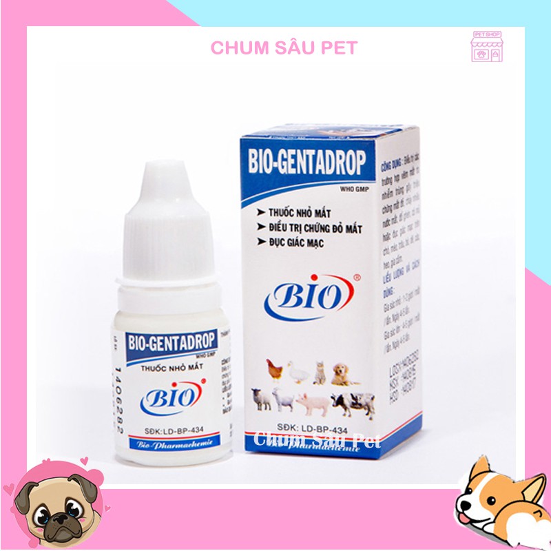 Thuốc Nhỏ Mắt Bio Genta Drop Xử Lý Chứng Mắt Đỏ, Chảy Nước Mắt Chó Mèo