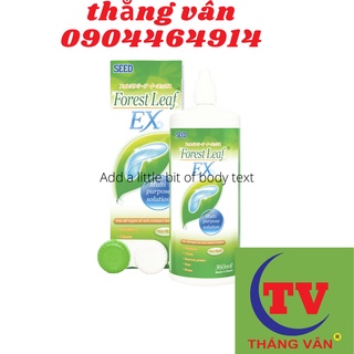 Dung dịch, Nước ngâm kính áp tròng cao cấp, vệ sinh áp tròng Nước ngâm rửa lens kính áp tròng SEED Forest Leaf EX 360ml,