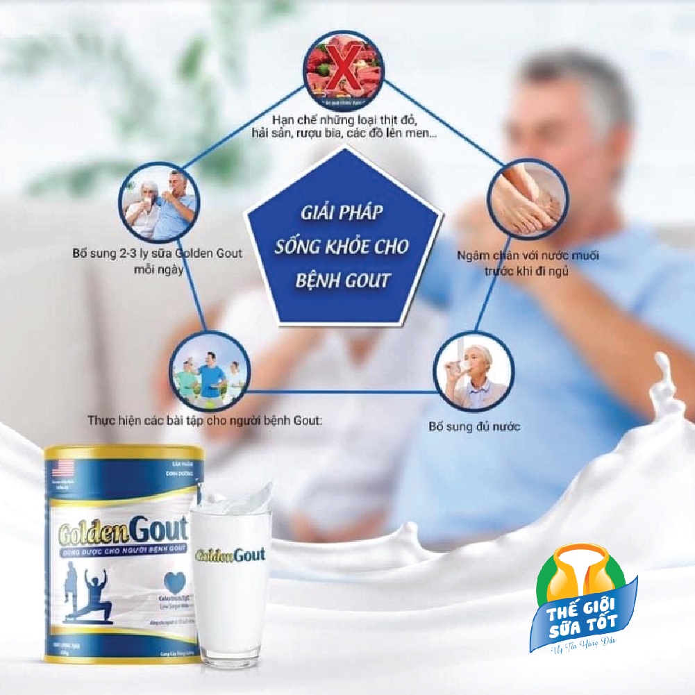 Sữa Bột Golden Gout - 650g - Sữa Non Dinh Dưỡng Cho Người Bị Gout Chính Hãng - Date Mới Nhất Thegioisuatot.vn