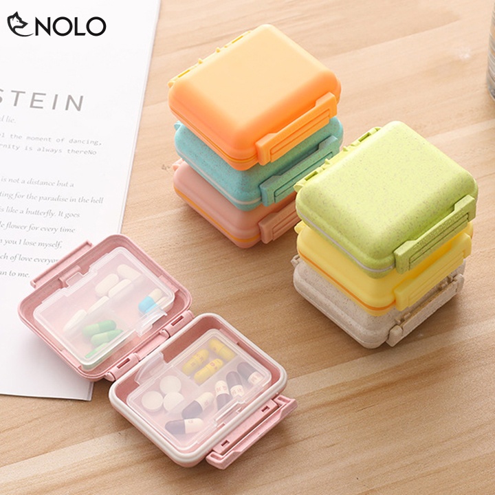 Hộp Chia Thuốc Cầm Tay Mini Có 6 Ngăn Model N821 Có Thể Tháo Rời Chất Liệu Nhựa PP BPA Free An Toàn Khi Sử Dụng
