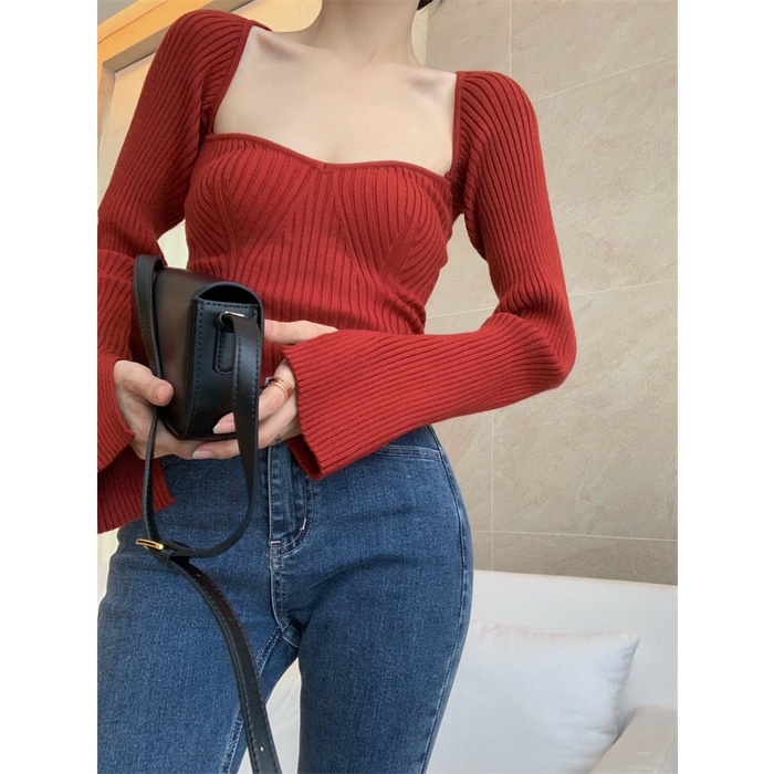 Áo Nữ Tay Dài Cổ Chữ V Thời Trang Quyến Rũ