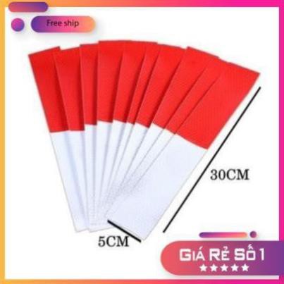 ⚡️GIÁ GỐC⚡️ Miếng Dán Phản Quang, Decal Báo Hiệu_Cảnh Báo Nguy Hiểm Cho Xe Hơi, Xe Tải (Đỏ Trắng)