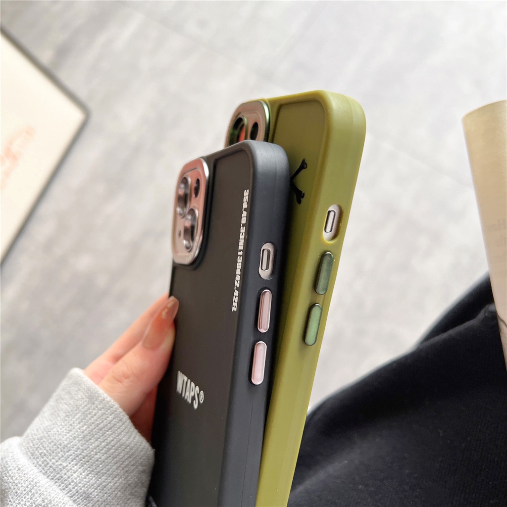 Ốp Điện Thoại Nhựa Cứng Mạ Điện Họa Tiết WTAPS Cho iPhone14 13 12 Mini 11 PRO MAX 6 / 6s 7 / 8plus SE2 X / XS XR XSMAX #Hg5140