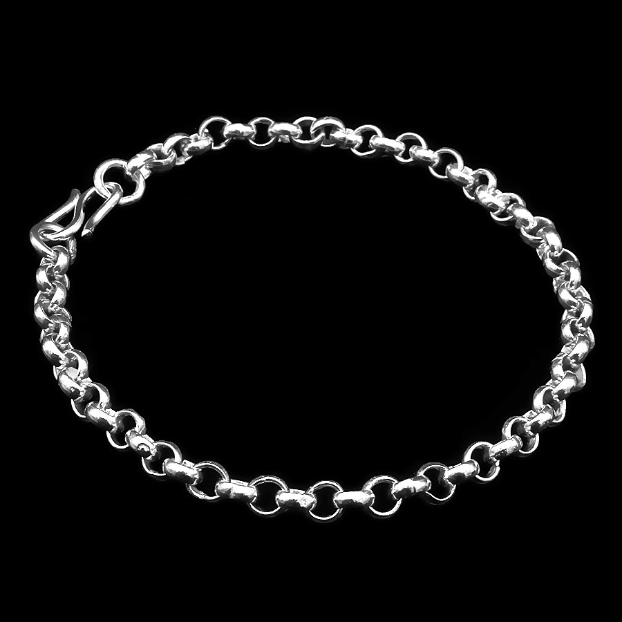 Vòng tay nữ BẠC HIỂU MINH LTU292 kiểu dây xích trơn đơn giản cá tính