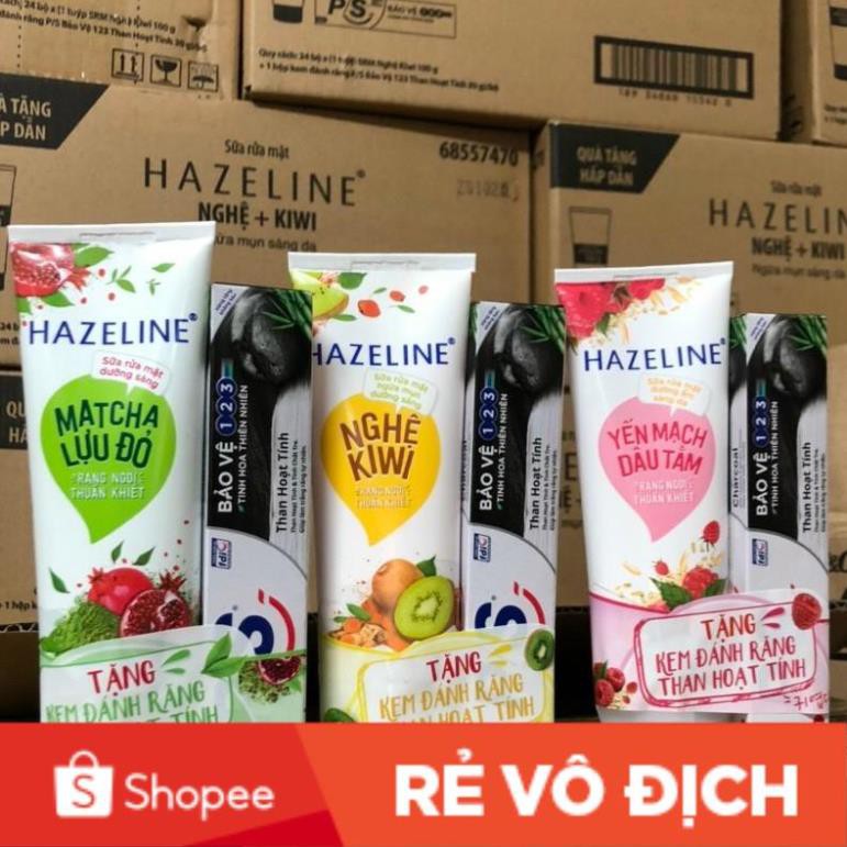 Sữa Rửa Mặt Hazeline Kiwi Nghệ, Matcha lựu đỏ 100g