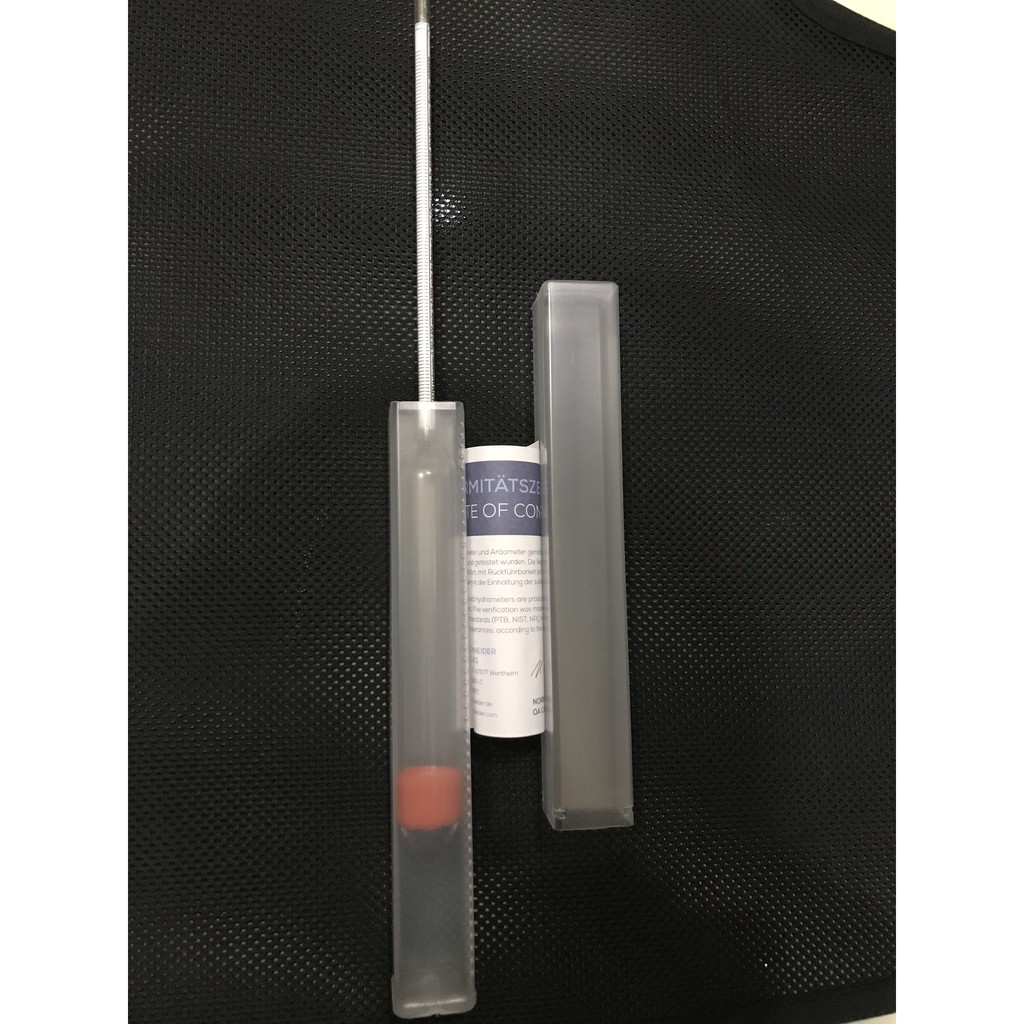 Tỷ trọng kế thân thủy tinh ASTM 89 H đo từ 1.000-1.050: 0.0005Sp/gr, Ludwig Schneider - Đức