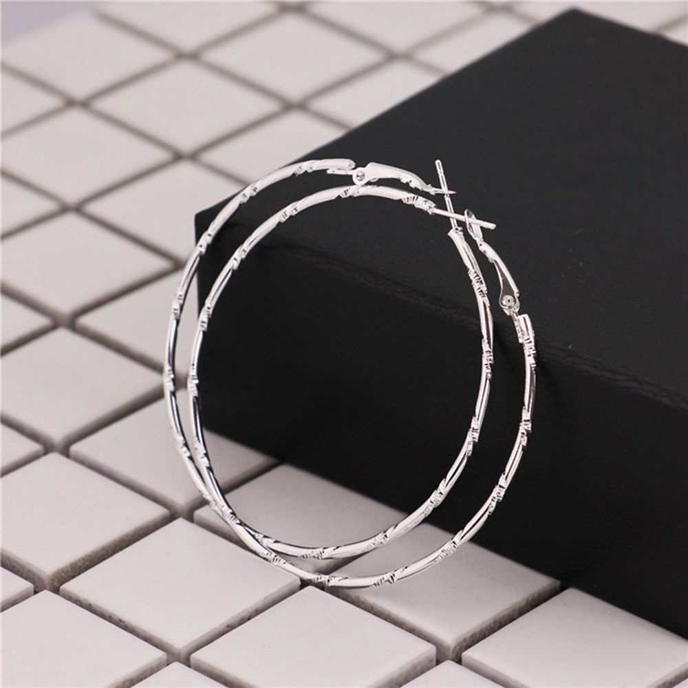 MXMUSTY Sexy Personality Geometric Big Circle Hoop Dangle Earrings Bamboo Joint Style Circle Earrings