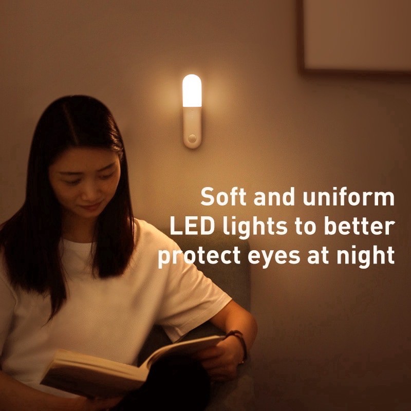 Đèn LED ngủ BASEUS CẢM BIẾN CHUYỂN ĐỘNG sạc USB
