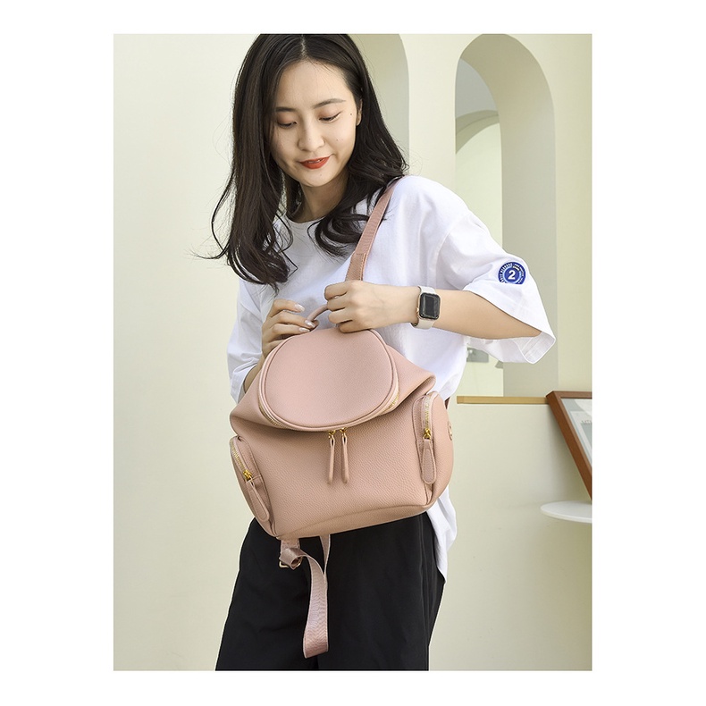 Balo JASMIN NOIR da PU họa tiết sọc caro đơn giản thời trang cho nữ