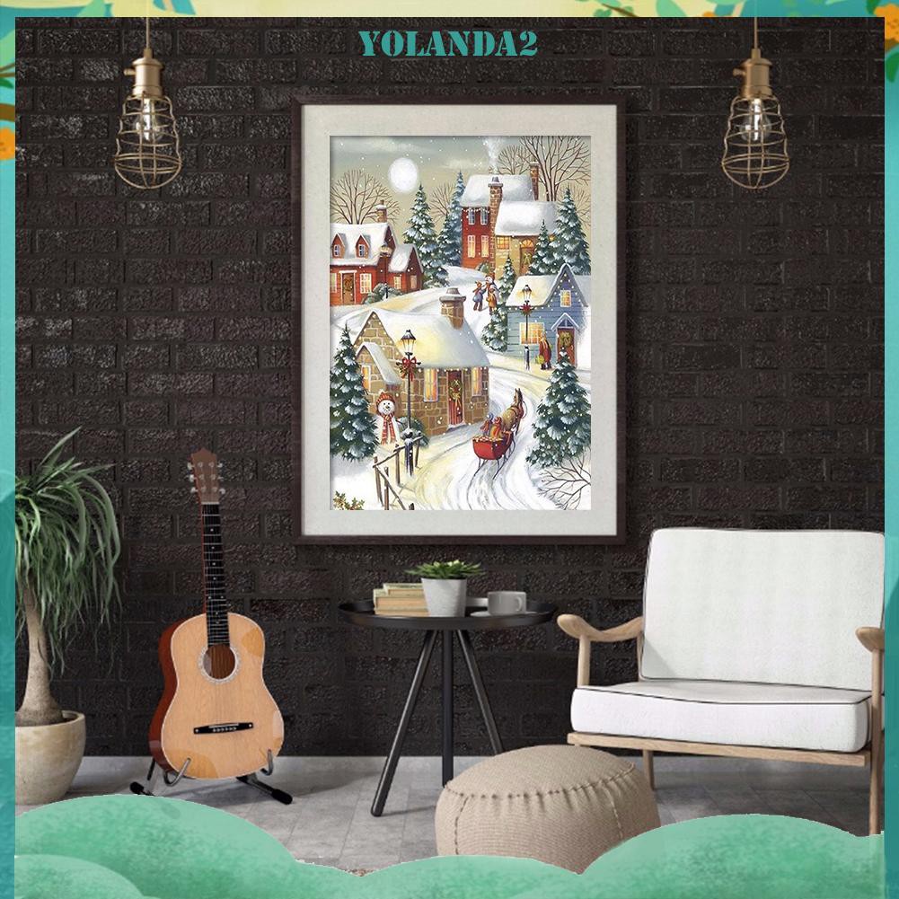 Bộ Tranh Thêu Chữ Thập Diy 11ct Hình Bông Tuyết Toàn Bộ