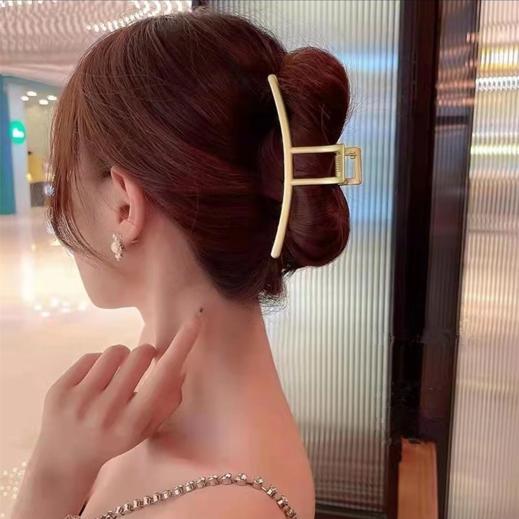 Kẹp Tóc Hình Cá Mập Bằng Kim Loại Phong Cách Hàn Quốc Cho Nữ