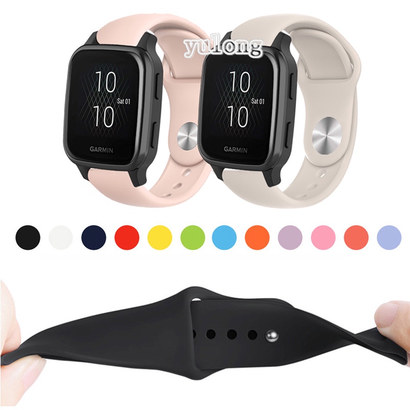 Dây Đeo Silicon Mềm 20mm Cho Garmin Venu SQ 2 / venu2 plus forerunner245 245M 645 645M vivoactive 3