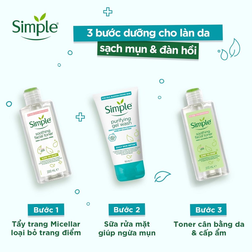 Sữa Rửa Mặt Simple Kiềm Dầu, Ngừa Mụn Cho Da Mụn 150ml - Hasaki - Sản phẩm chính hãng