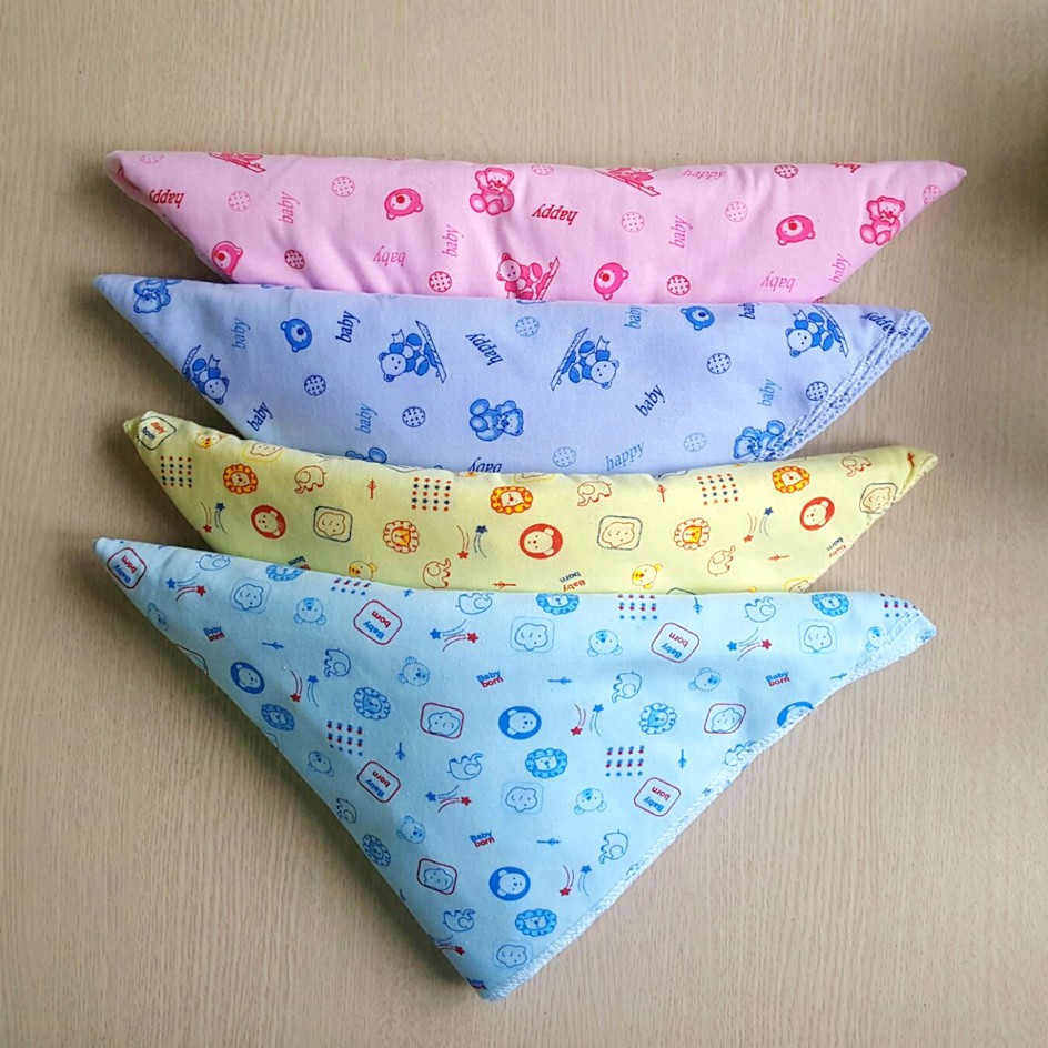 Tã chéo sơ sinh cotton BEPIKA in hình dễ thương cho bé kích thước 70x105cm