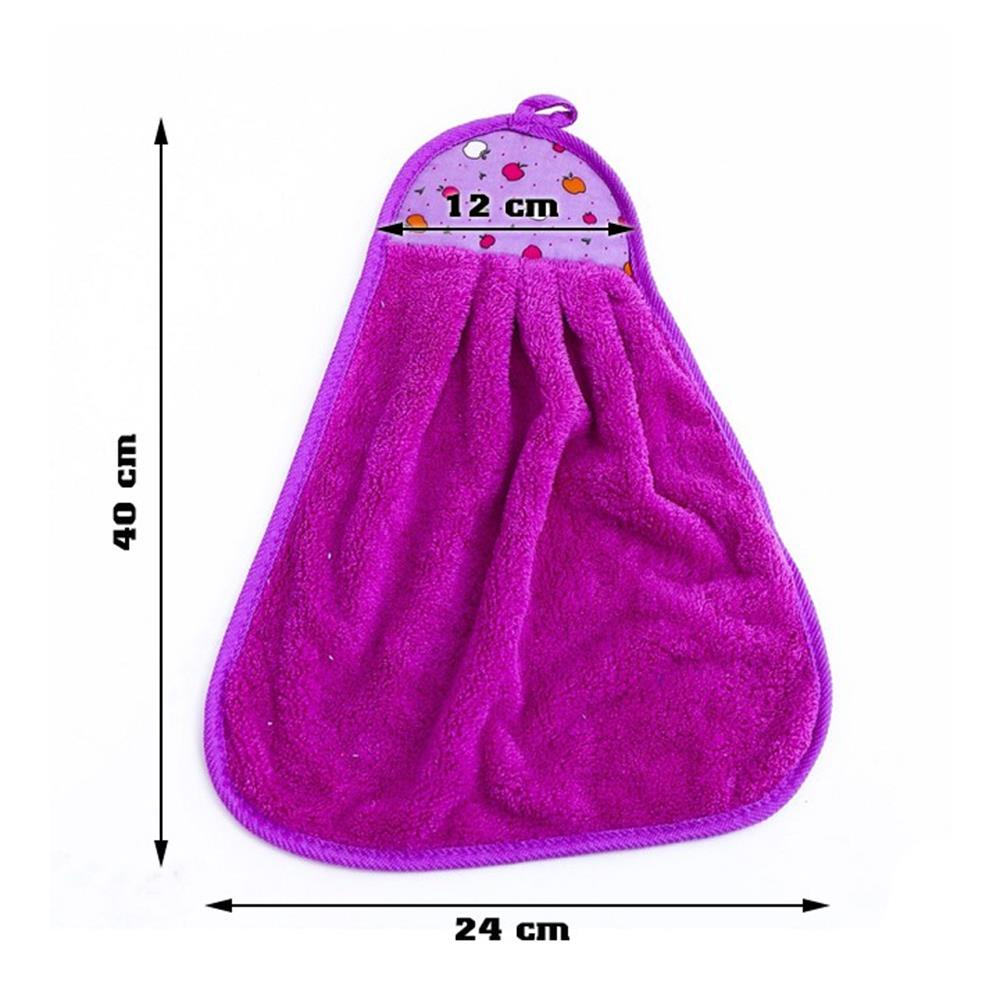 Khăn lau bếp lau tay bát vải mặt bông thấm nước tốt có móc treo 40x24cm KM70029