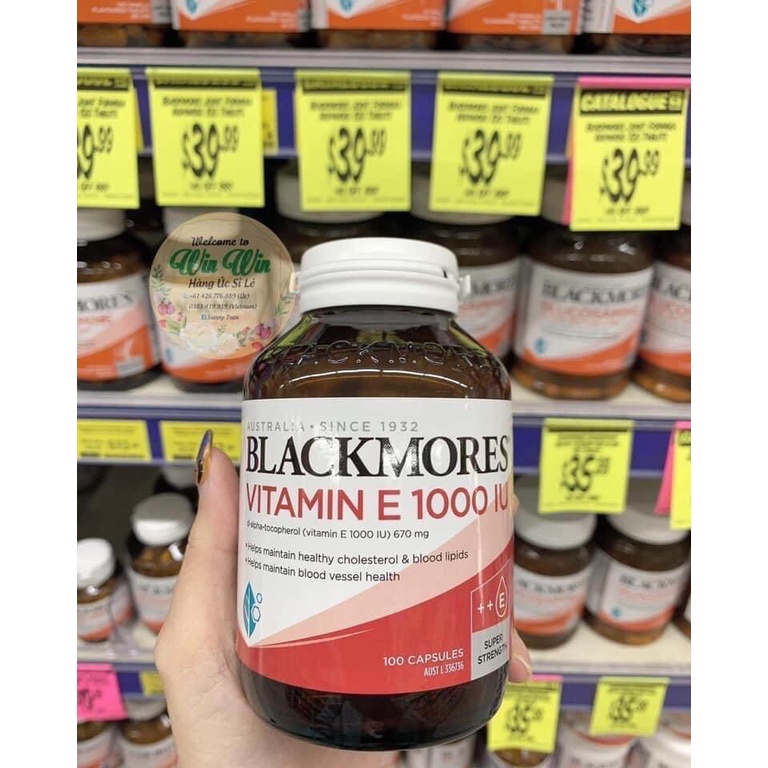 Vitamin E tự nhiên Blackmores Vitamin Natural E 1000IU, Hàng chuẩn úc đi air,  Vitamin E Úc