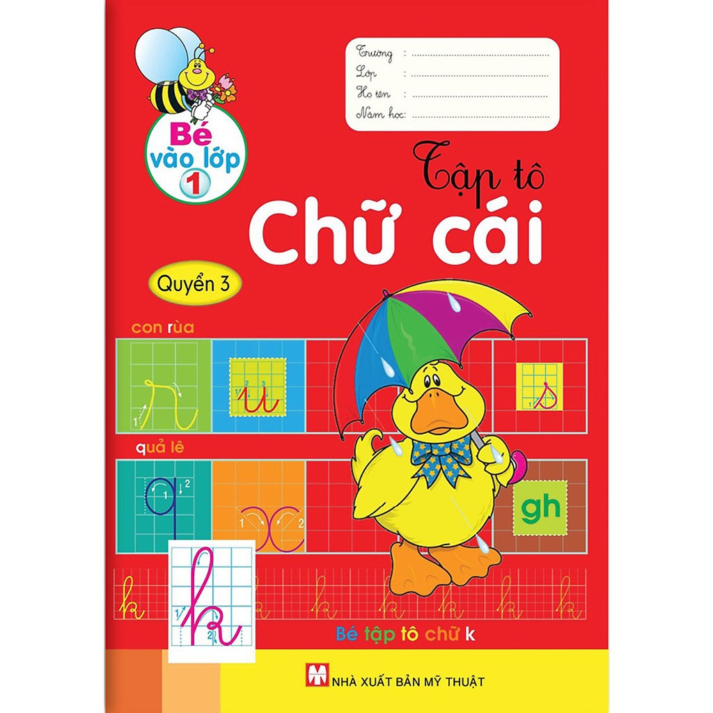 Sách - Bé Vào Lớp 1 - Tập Tô Chữ Cái - Quyển 3