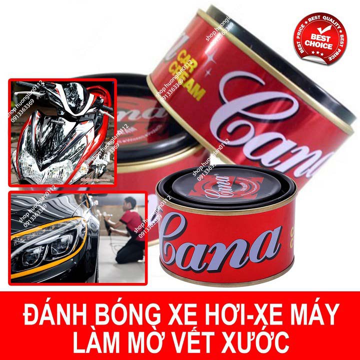 Xi Đánh Bóng xe máy CANA Kem tẩy các chất keo bẩn trên bề mặt nhưa  - Hàng Nhập Thai Lan 100g