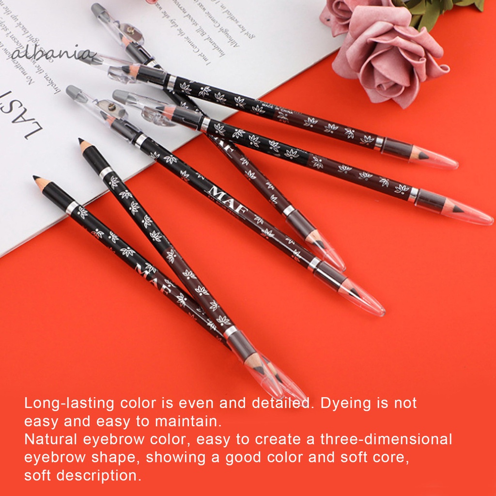 Bút chì kẻ lông mày hai đầu màu sắc đều kèm đồ chuốt đa năng | BigBuy360 - bigbuy360.vn