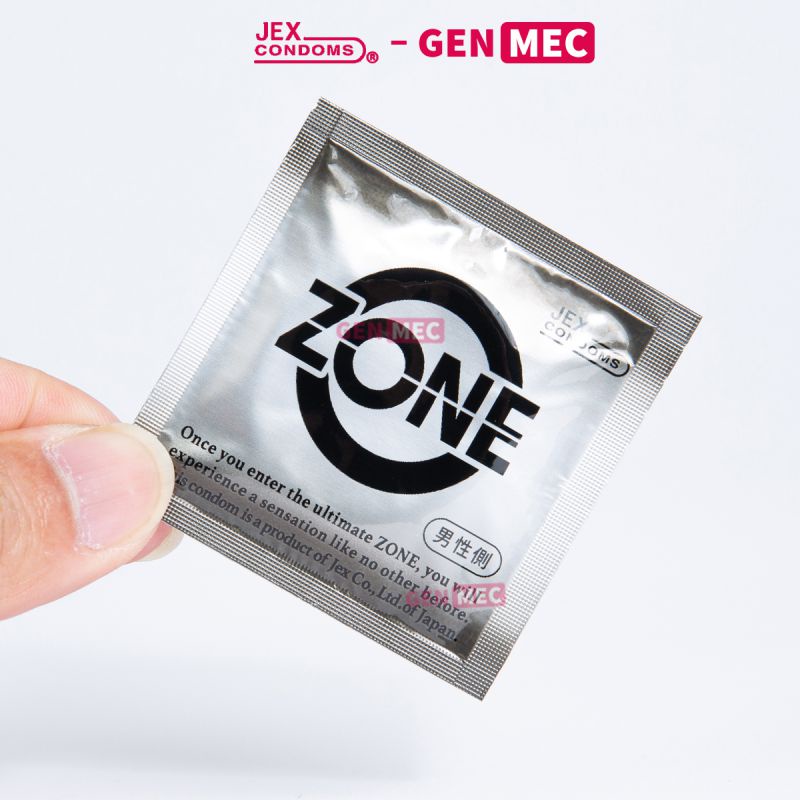 Bao cao su 0.01 Jex Zone Condom Nhật Bản, bao cao su siêu mỏng, trơn, kéo dài thời gian