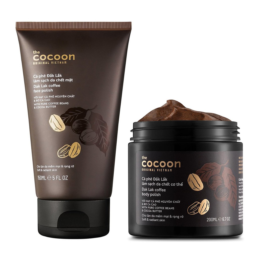 TẨY DA CHẾT TOÀN THÂN Cocoon Dak Lak Coffee Body Polish 200ml Từ Cà Phê Đắk Lắk