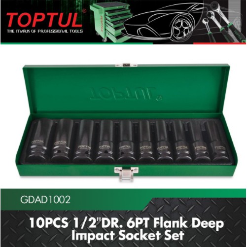 Bộ tuýp lục giác dài 1/2 inch dùng cho súng TOPTUL GDAD1002