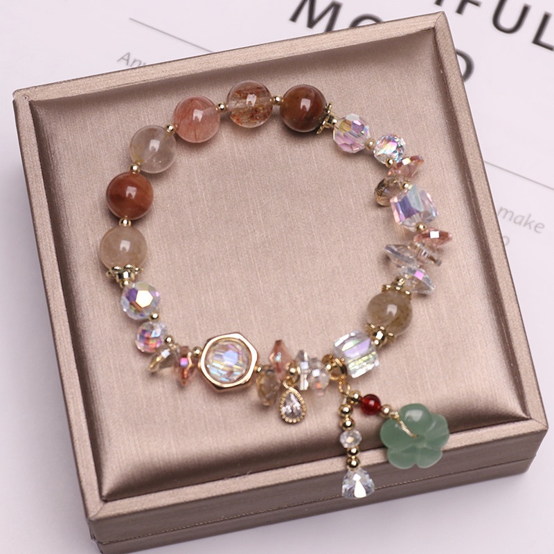 Vòng Đeo Tay Chuỗi Hạt Nhiều Màu Sắc Mặt Hình Hoa Thời Trang Mùa Hè Cho Nữ