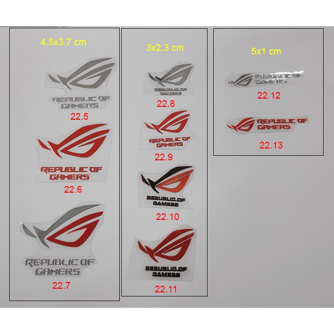 Mua Tem ASUS ROG Kim loại / Tem dán máy tính ( Sticker ) PC Laptop giá ...