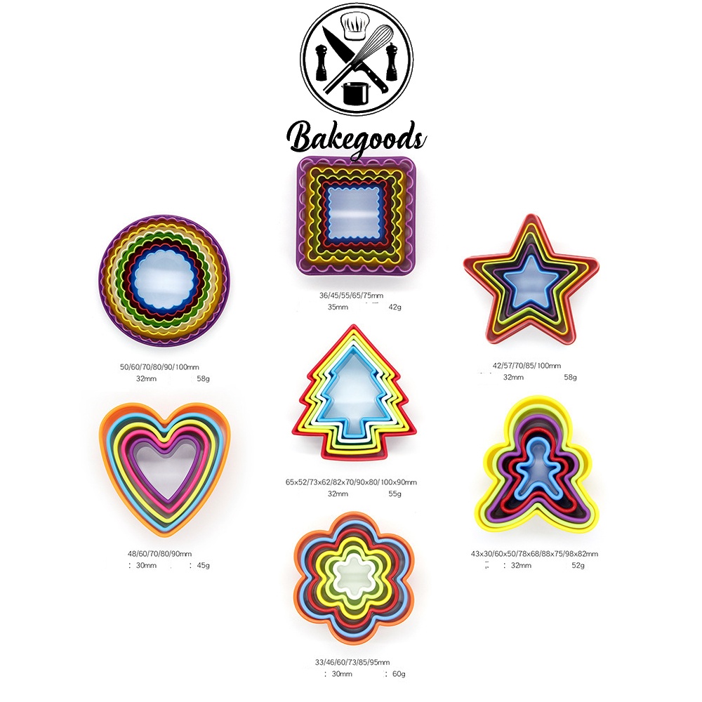 Bộ Cutter Cookie khuôn tạo hình bánh quy bằng nhựa nhiều mẫu