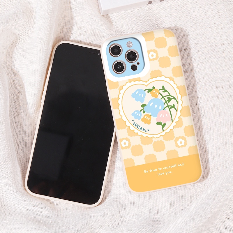 Ốp iphone - Ốp lưng iphone cạnh vuông viền camera Tulip trái tim dành cho ip 6 đến 14promax - ng095