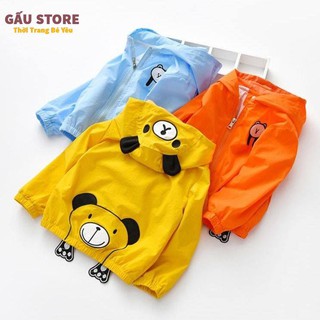 💖ÁO TRẺ EM💖Áo khoác gió 2 lớp cho bé tạo kiểu dáng GẤU CON ngộ nghĩnh - full size cho bé