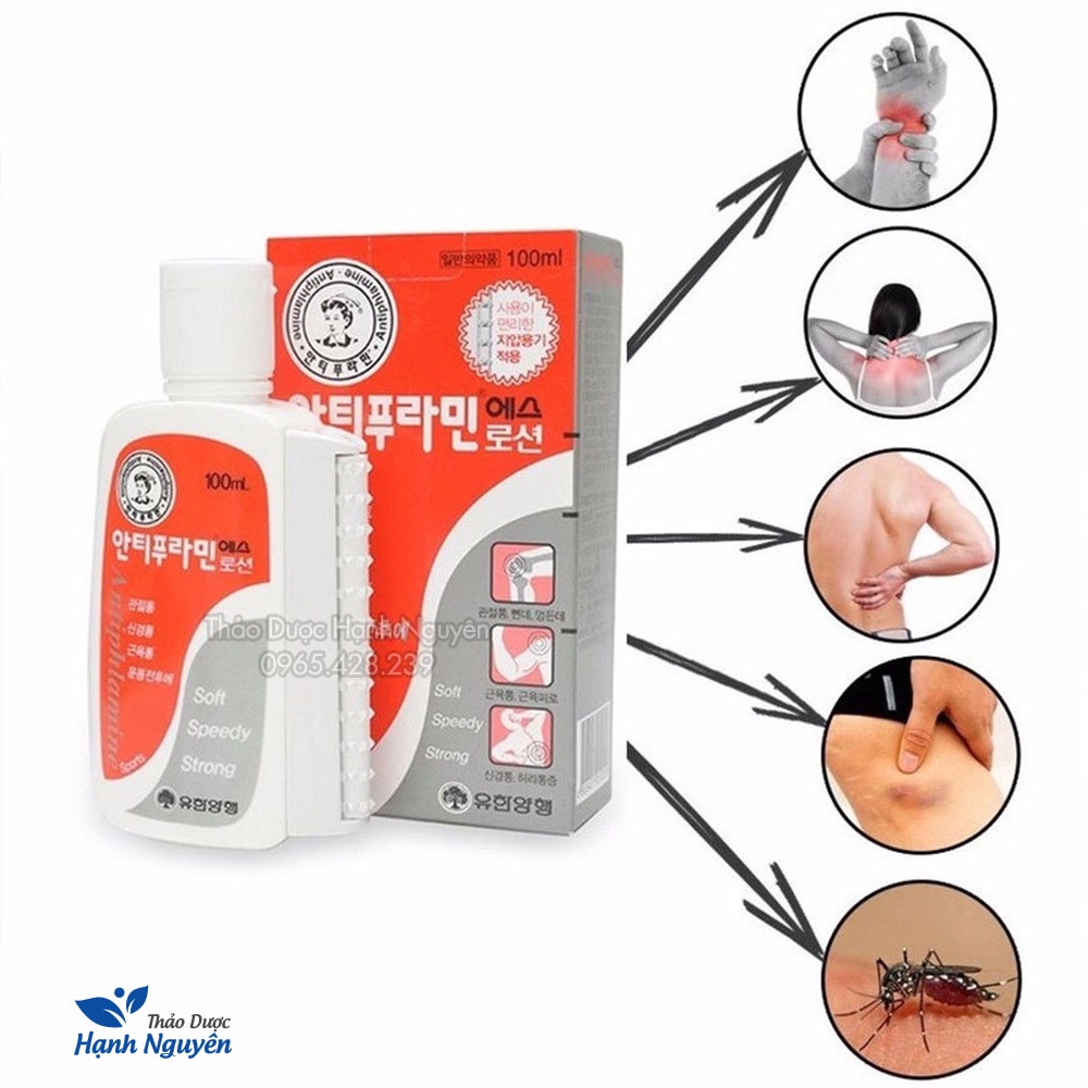 Dầu nóng xoa bóp Antiphlamine Hàn Quốc 100ml - Thảo Dược Hạnh Nguyên