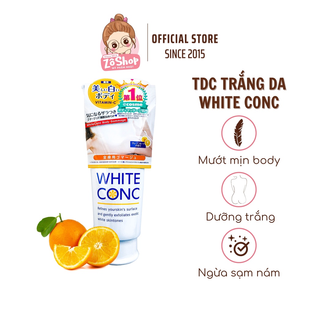 Tẩy Da Chết Body Dưỡng Trắng White Conc Body Gommage With Vitamin C 180g
