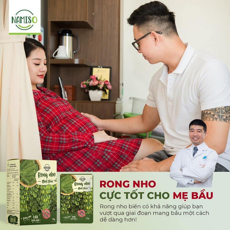 [CHÍNH HÃNG 100%] Rong Nho Tách Nước Namiso Organic 100% - 25G 1 gói - Ăn ngon sức khỏe tốt Dáng đẹp | BigBuy360 - bigbuy360.vn