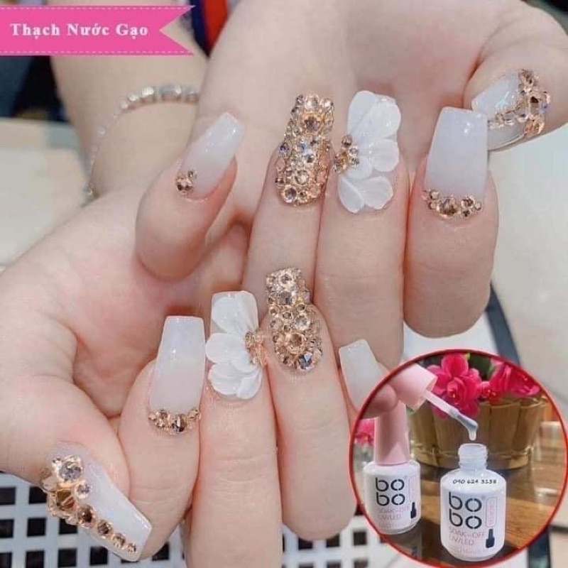 Sơn gel thạch BOBO chính hãng chất đậm đặc, bám móng, lên màu chuẩn 15ml