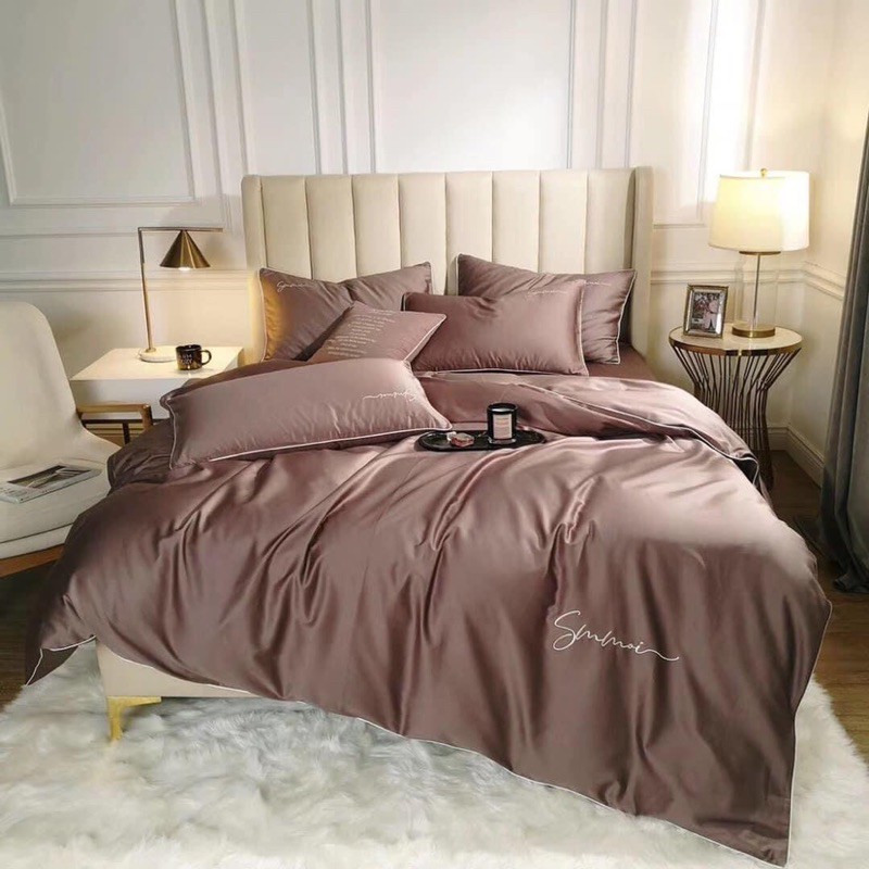 BỘ CHĂN GA GỐI LỤA SUMOI 60s TRƠN CAO CẤP | BigBuy360 - bigbuy360.vn