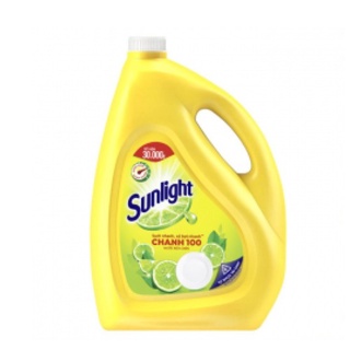Mẫu mới - Nước rửa chén Sunlight hương chanh chai 3,6kg