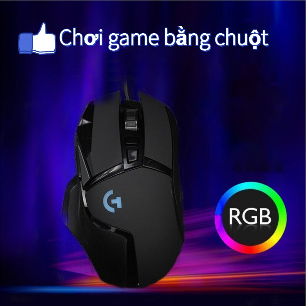 Chuột Gaming Có Dây G502 RGB- Thiết Kế 8 Nút Cực Đẹp Tốc Độ 7200 DPI Chơi Game Siêu Nhạy